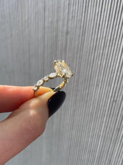 Colorless Moissanite Bridal Ring for Women